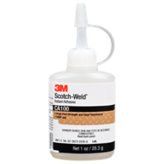 3M Scotch-Weld"stant Adhesive CA100, Clear, 1 fl oz, 12 Bottles per case