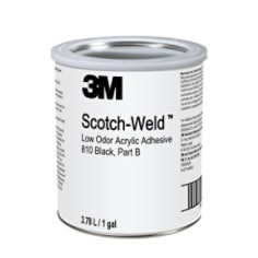 3M Scotch-Weld Low Odor Acrylic Adhesive 810, Black, Part B, 1 Gallon, 4 Can per case