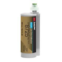 3M Scotch-Weld Low Odor Acrylic Adhesive DP8725NS, Black, 490 mL Duo- Pak, 6 Each per case