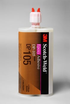 3M Scotch-Weld Epoxy Adhesive DP105, Clear, 200 mL Duo-Pak, 12 per case