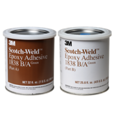 3M Scotch-Weld Epoxy Adhesive 1838, Green, Part B/A, 1.8 Quart, 6 kit per case