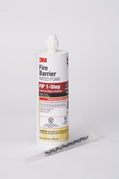 3M Fire Barrier Rated Foam FIP 1-Step, Maroon, 12.85 fl oz Cartridge, (6 Each) Case