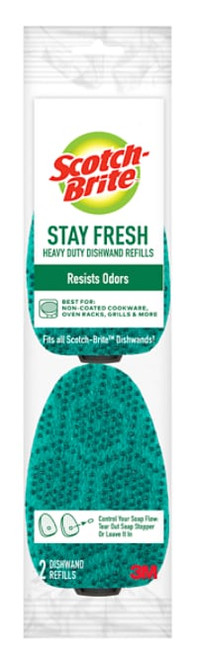 Scotch-Brite Stay Fresh Heavy Duty Dishwand Refills 488A-2-7, 7/2