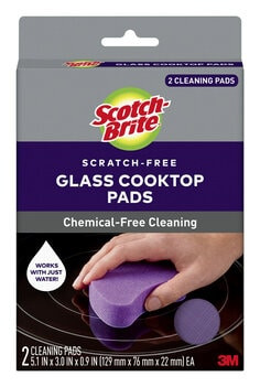 Scotch-Brite Glass Cooktop Pads 953-CT-P, 4.1" x 3.4" x 1" (104 cm x 86 m x 25), 6/2