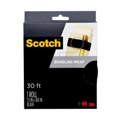 Scotch Bundling Wrap RF3750, 1.5" x 30 ft (38,1 mm x 9,1 m) Black
