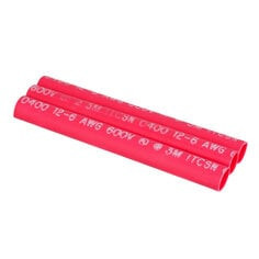 3M Heat Shrink Heavy-Wall Cable Sleeve ITCSN-0400, Red, 3 pieces per packk, 6" Length pieces, 12 packs per case