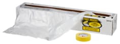 3M Plastic Sheeting with 388N Yellow Masking Tape (36 mm), 06724, 16 ft x 400 ft, 1 per case