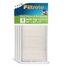 Filtrete Electrostatic Air Filter 700 MPR 705-4, 14" x 20" x 1" (35.5 cm x 50.8 cm x 2.5 cm)