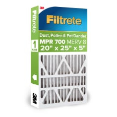 Filtrete Electrostatic Air Filter 700 MPR 703DP5-2PK1E, 20" x 25" x 5" (50.8 cm x 63.5 cm x 12.7 cm)