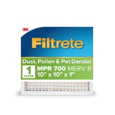 Filtrete Dust, Pollen & Pet Dander Air Filter 700 MPR 750-4PK-1E, 10" x 10" x 1" (25.4 cm x 25.4 cm x 2.5 cm)