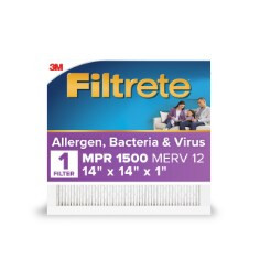Filtrete High Performance Air Filter 1500 MPR 2011-4, 14" x 14" x 1" (35.5 cm x 35.5 cm x 2.5 cm)