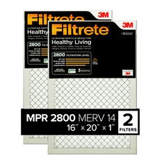 Filtrete Ultrafine Particle Reduction Filter UF00-2PK-1E, 16" x 20" x 1" (40.6 cm x 50.8 cm x 2.5 cm)
