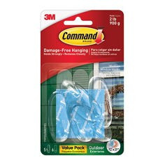 Command Outdoor Clear Medium Window Hooks 17091CLRAWVPES, Value Pack,