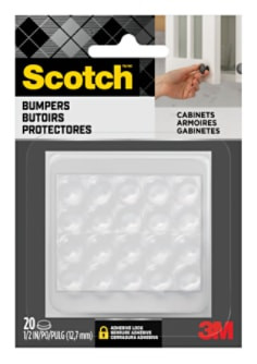 Scotch Self-Stick Rubber Pads SP950-NA, Clear, 1/2", 20 per pack