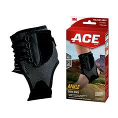 ACE Brand Deluxe Ankle Brace 207736, One Size Adjustable