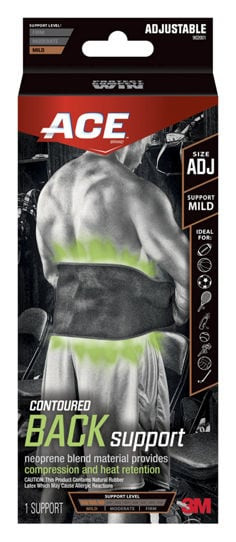 ACE Contoured Back Support, 902001, Adjustable