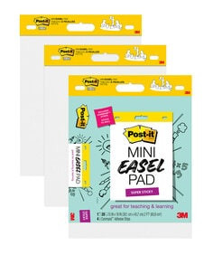 Post-it Self-Stick Mini Easel Pad 577-3PK, 15" x 18" (38.1 cm x 45.7 cm), 100% PEFC, SGSCH-PEFC-COC-110078