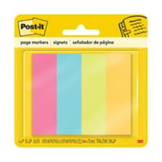 Post-it Page Marker 671-4AU, Assorted Colors, 7/8" x 2 7/8" x (22.2 mm x 73 mm), 100% PEFC, SGSCH-PEFC-COC-110078