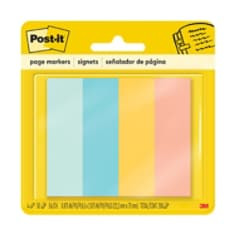 Post-it Page Marker 671-4AF, Assorted Colors, 7/8" x 2 7/8" x (22.2 mm x 73 mm), 100% PEFC, SGSCH-PEFC-COC-110078