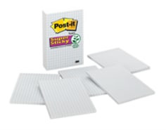 Post-it Super Sticky Notes 660-SSGRID, Grid Pattern, 3.9" x 5.8", 3pk, 100% PEFC, SGSCH-PEFC-COC-110078