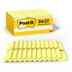 Post-it Notes 653-24VAD, 1 3/8" x 1 7/8" (34.9 mm x 47.6 mm), 100% PEFC, SGSCH-PEFC-COC-110078