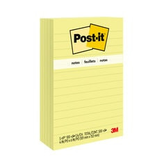 Post-it Notes 660-5pk, 4" x 6" x 100 shts (101 mm x 152 mm), 100% PEFC, SGSCH-PEFC-COC-110078