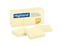 Highland Notes 6539, Yellow, 1-1/2" x 2" (7.62 cm x 7.62 cm), 100% PEFC, SGSCH-PEFC-COC-110078