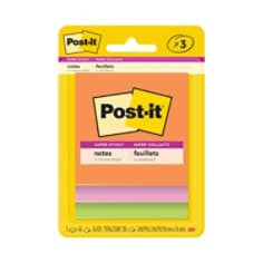 Post-it Super Sticky Notes 3321-SSAU, 3" x 3" (76 mm x 76 mm), Energy Boost Collection, 100% PEFC, SGSCH-PEFC-COC-110078