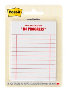 Post-it Mini List Notes W25-34-6, Cream-Red, 73 mm x 96 mm, 75 sheet