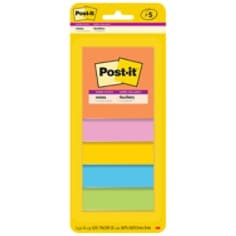 Post-it Super Sticky Notes 3321-5SSAU, Assorted Colors, 76x76mm, 45Sheets/Pad, 5 Pads per packk, 100% PEFC, SGSCH-PEFC-COC-110078