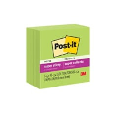 Post-it Super Sticky Notes 654-5SSLE, Limeade, 3" x 3" (76 mm x 76 mm), 100% PEFC, SGSCH-PEFC-COC-110078