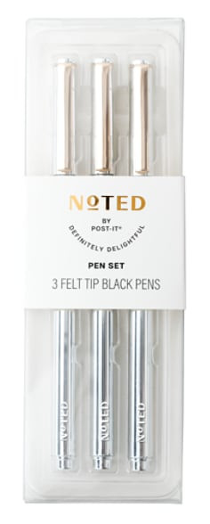 Post-it Noted Metallic Pen Set NTD11-PEN-1, 3 Pens