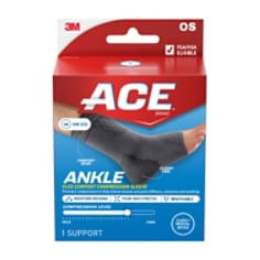 ACE Brand Flex Comfort Compression Ankle Sleeve 208710, One Size