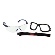 3M Solus 1000-Series Safety Glasses S1107SGAF-KT, Kit, Foam, Strap, BLU/BLK,"door/Outdoor GRY Scotchgard Anti-Fog Lens, 20 per case