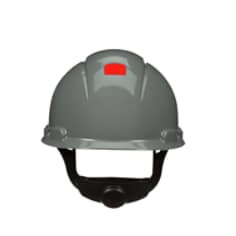 3M SecureFit Hard Hat H-708SFR-UV, Grey, 4-Point Pressure Diffusion Ratchet Suspension, with UVicator, 20 per case