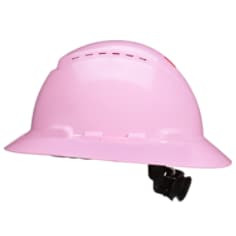 3M SecureFit Full Brim Hard Hat H-813SFV-UV, Pink, Vented, 4-Point Pressure Diffusion Ratchet Suspension, with UVicator, 20ea per case