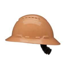3M SecureFit Full Brim Hard Hat H-811SFV-UV, Tan, Vented, 4-Point Pressure Diffusion Ratchet Suspension with UVicator, 20per case