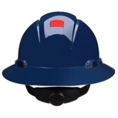3M SecureFit Full Brim Hard Hat H-810SFR-UV, Navy Blue, 4-Point Pressure Diffusion Ratchet Suspension, with UVicator, 20 per case