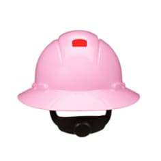 3M SecureFit Full Brim Hard Hat H-813SFR-UV, Pink, 4-Point Pressure Diffusion Ratchet Suspension, with Uvicator, 20 per case