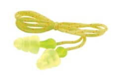 3M Tri-Flange Earplugs P3001, Cloth, Corded, 400 Pair per case