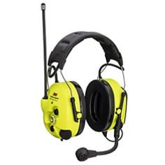 3M PELTOR WS LiteCom Pro III MT34H7A4D10NA GY, Headband, Bright Yellow, Flexible Boom Mic, NA Version, 5 per case