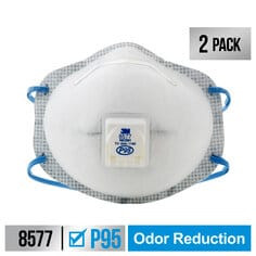 3M Chemical Odor Valved Respirator, 8577C2-DC-PS, 2 eaches per packk, 6 packs per case