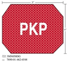 3M Diamond Grade Damage Control Sign 3MN050DG, "PKP", 5" x 4", 10 per packkage