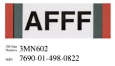 3M Diamond Grade Damage Control Pipe Sign 3MN602DG, "AFFF", 6" x 2", 50 per packkage