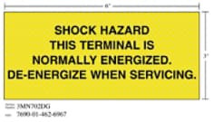3M Diamond Grade Electrical Sign 3MN702DG, "SHOCKSERVICING", 7" x 3", 10 per packkage