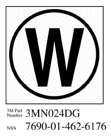 3M Diamond Grade Damage Control Sign 3MN024DG, "Cir William", 2" x 2", 10 per packkage