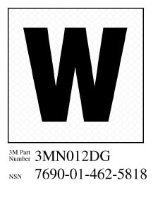 3M Diamond Grade Damage Control Sign 3MN012DG, "William", 2" x 2", 10 per packkage