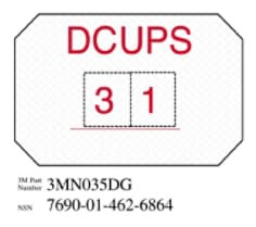 3M Diamond Grade Damage Control Sign 3MN035DG, "DCUPS", 8" x 12", 10 per packg