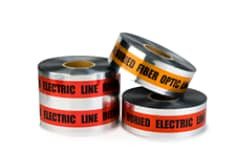 Scotch Detectable Buried Barricade Tape 410, CAUTION BURIED TELEPHONE LINE BELOW, 3" x 1000 ft, Orange, 8 rolls per case