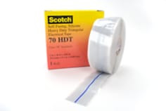 Scotch Heavy Duty Rubber Electrical Tape 70 HDT, 1" x 30 ft, Sky Blue/Gray, 1 roll per carton, 24 rolls per case